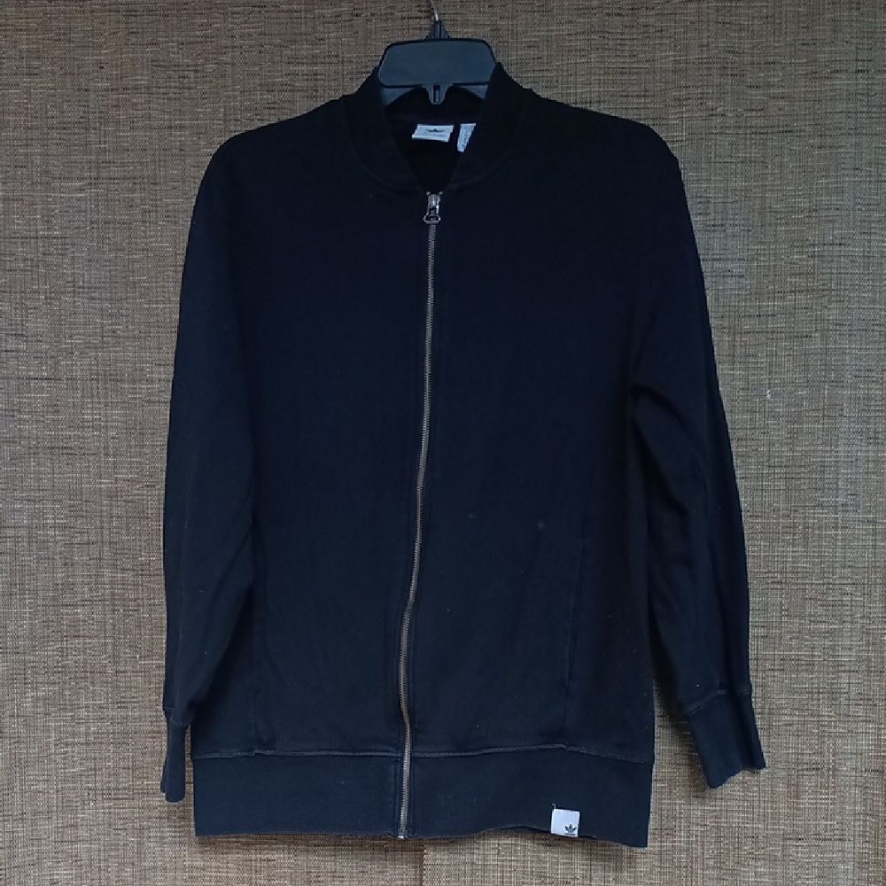 adidas Black Zip-Up Cotton Jacket